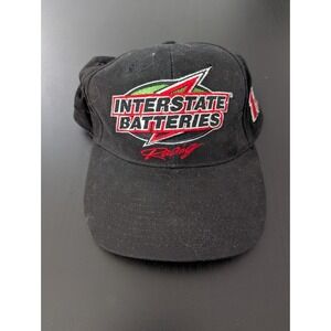 Interstate Batteries Racing 18 Ball Cap Snapback Adult Black Embroidered Logo